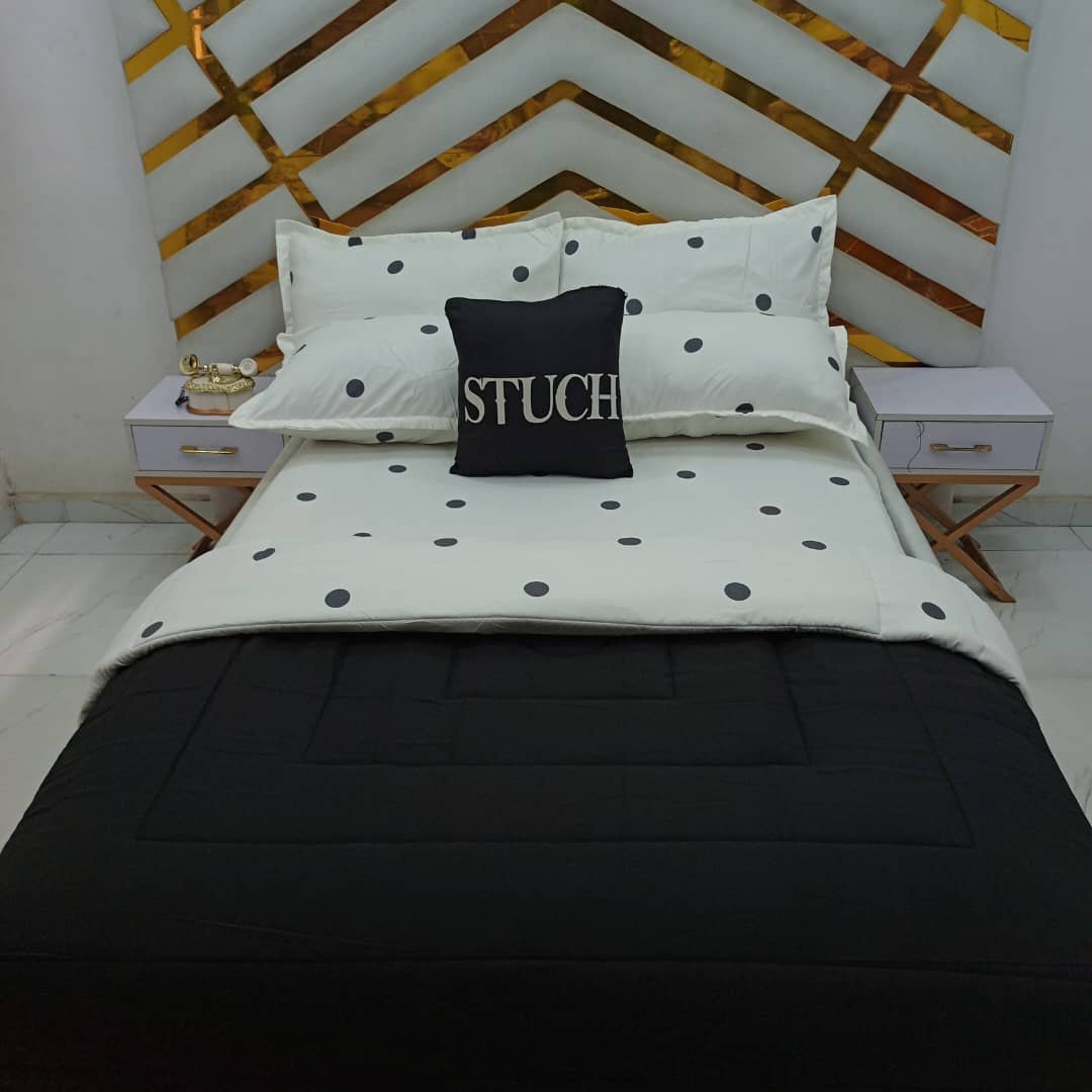 COMBINED BLACK WITH SAGE BROWN MAJESTY 7/7 DUVET SET