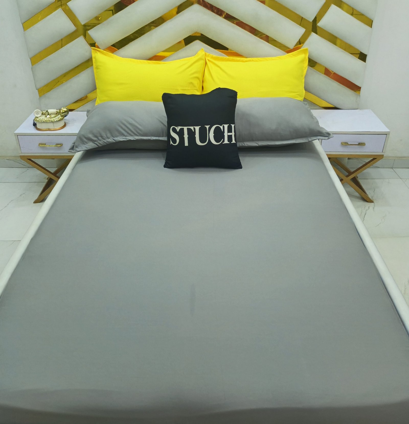 COMBINED PLAIN ASH AND YELLOW 7/7 BEDSHEET (ASH BEDSHEET)