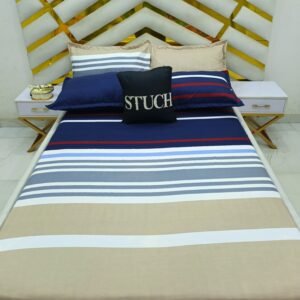 BLUE RED STRIPE EXTRA LARGE BEDSHEET