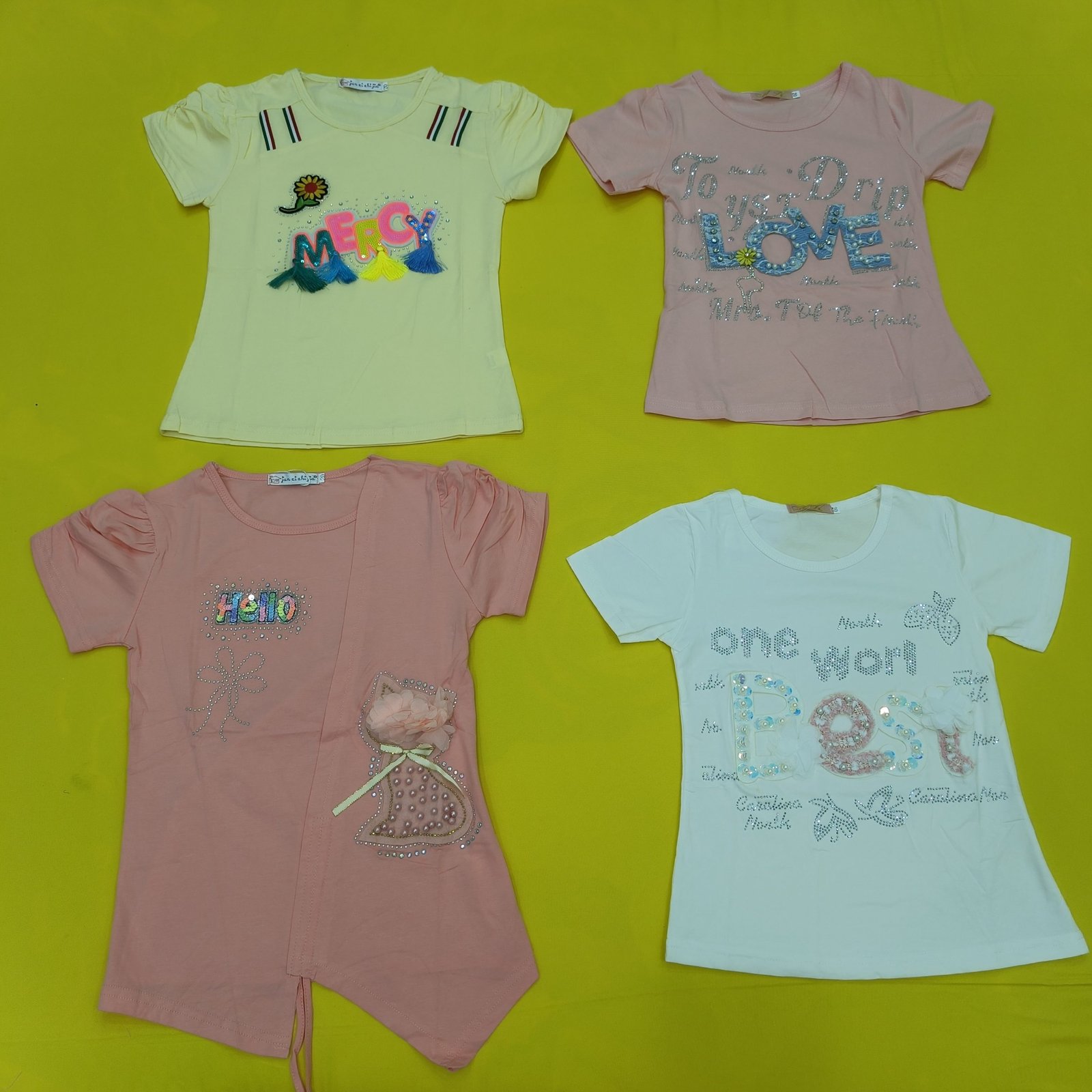 3-4YRS LUXURY STONE KIDS TOP (SIZE 20) 4piece set B001