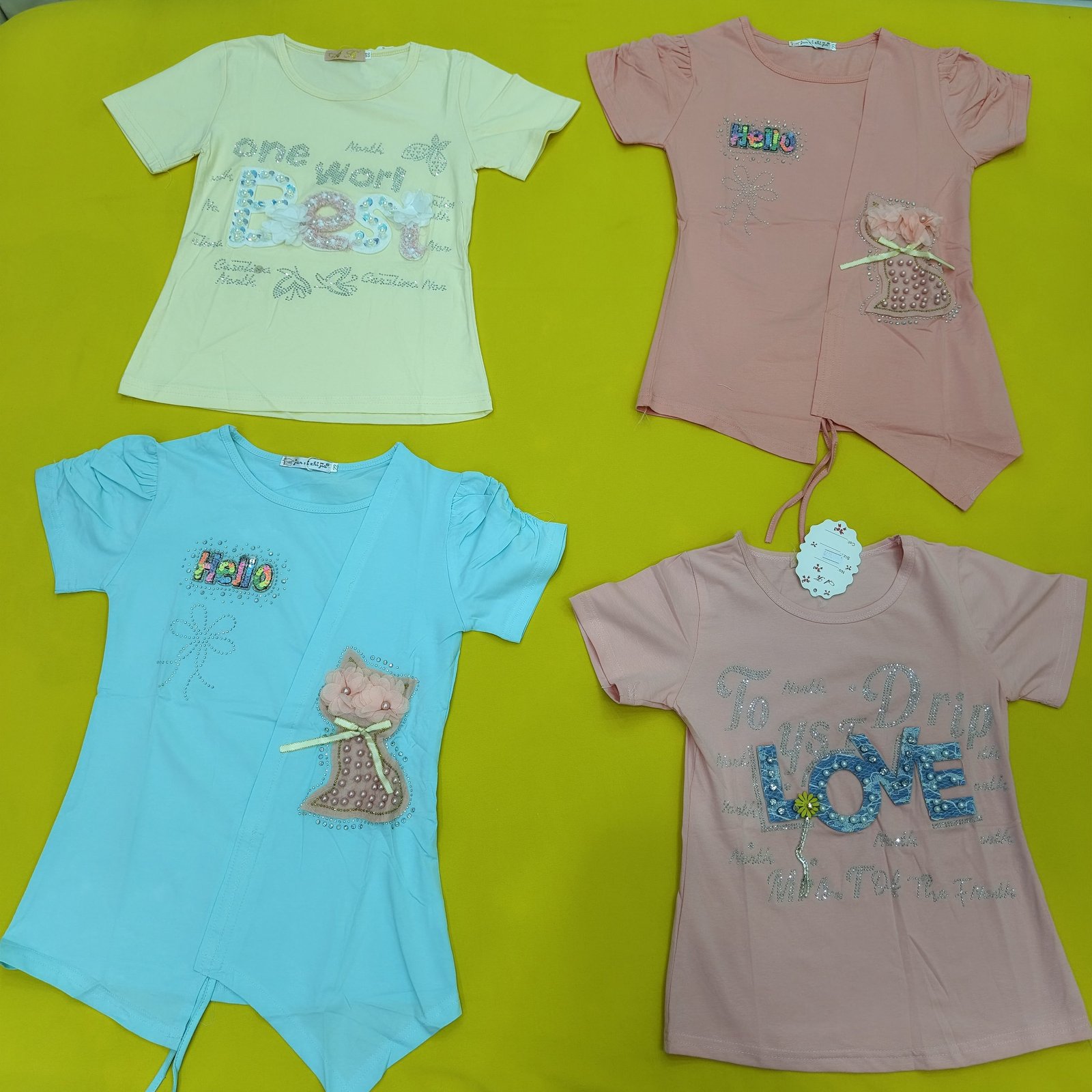 4-5YRS LUXURY STONE KIDS TOP (SIZE 22) 4piece set D001