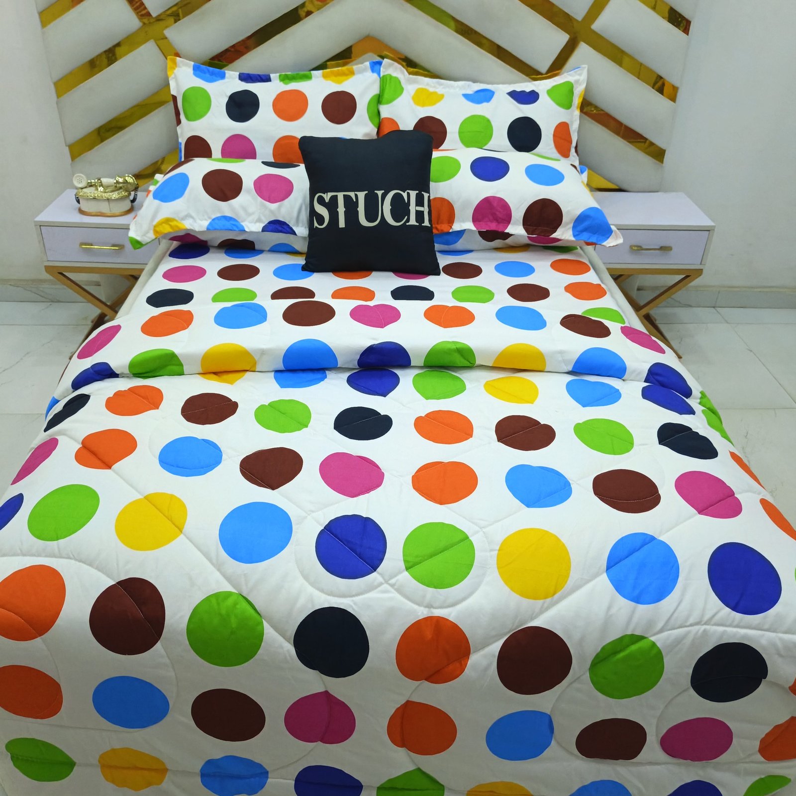 MULIT COLOR BIG POLKA 7/7 DUVET SET