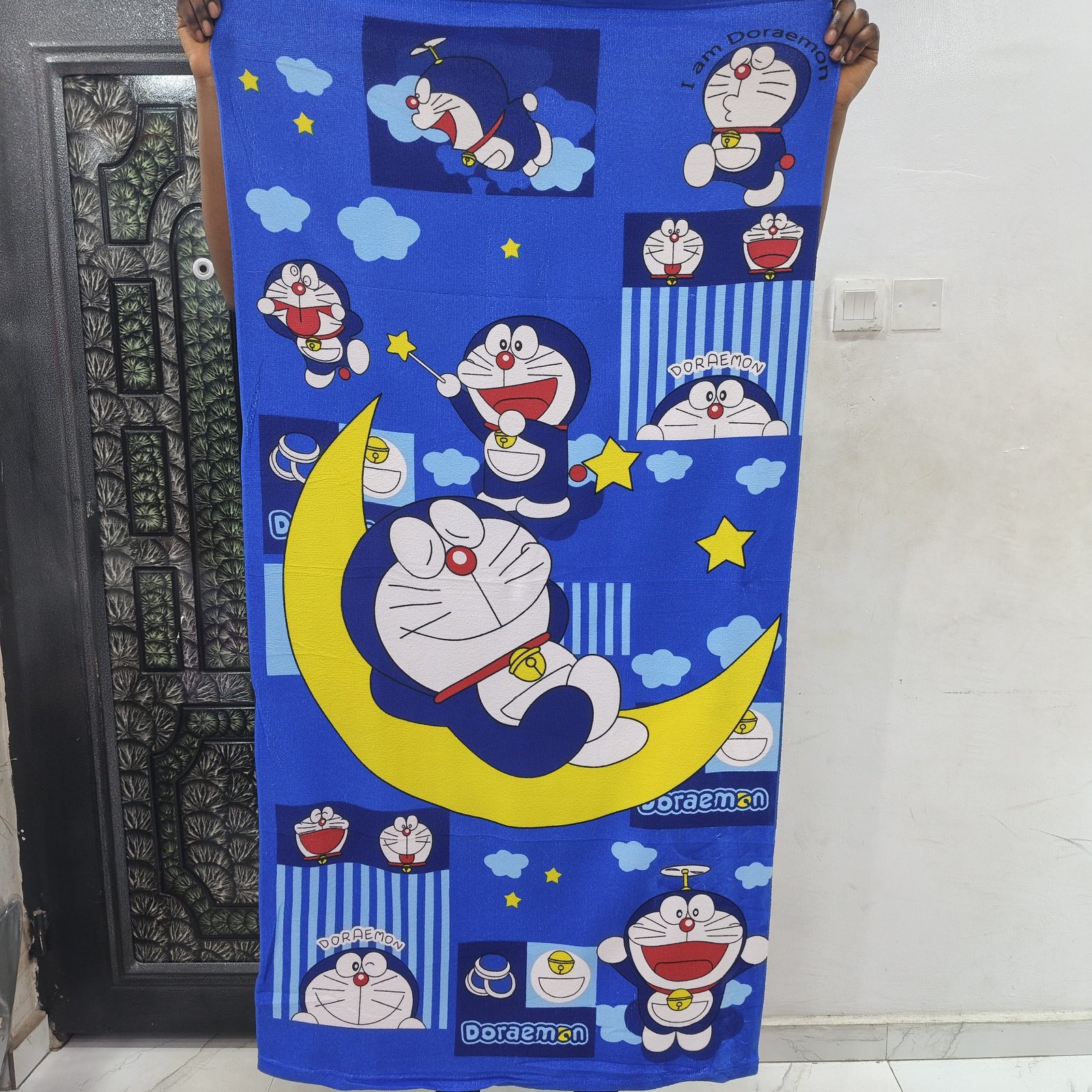 BLUE DORAEMON KIDS LARGE TOWEL 28/51 INCHES