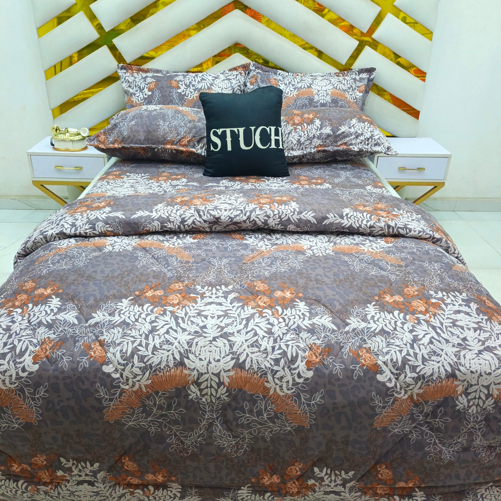 RUST BROWN HARMONY 7/7 DUVET SET