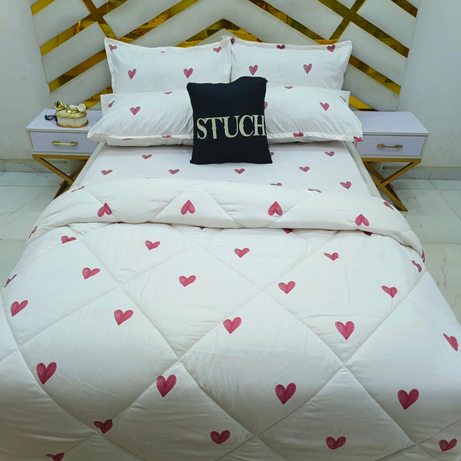 PINK LITTLE LOVE 7/7 DUVET SET