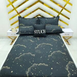 BLACK NOIR FLORAL  EXTRA LARGE BEDSHEET