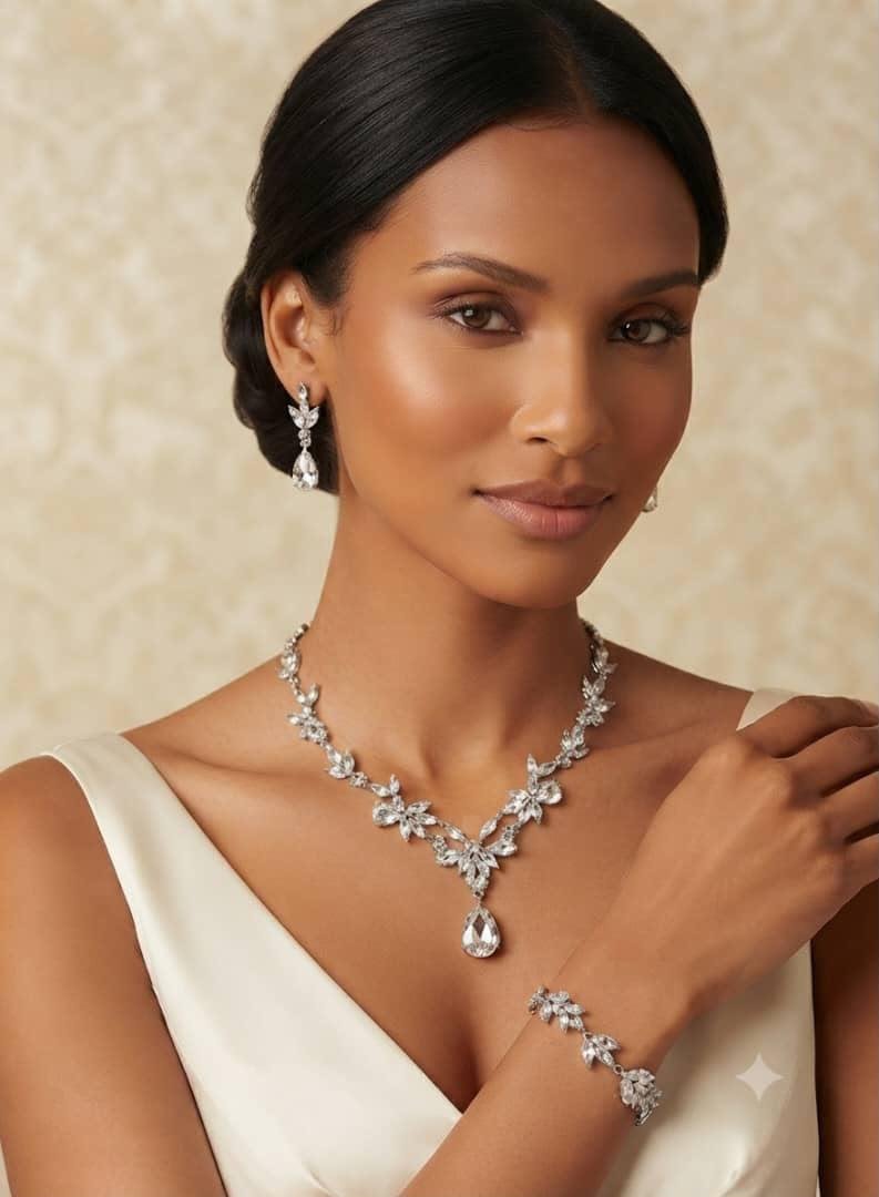 GOLD NECKLACE SET (NECKLACE, EARRINGS AND BRACELET)166