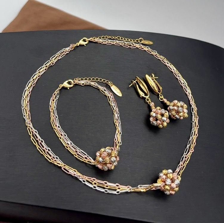 1 NECKLACE, EARRINGS AND BRACELET)168