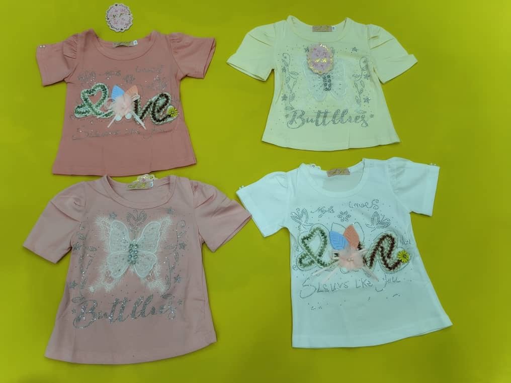 2YRS LUXURY STONE KIDS TOP (SIZE 100cm) 4piece set (F001)