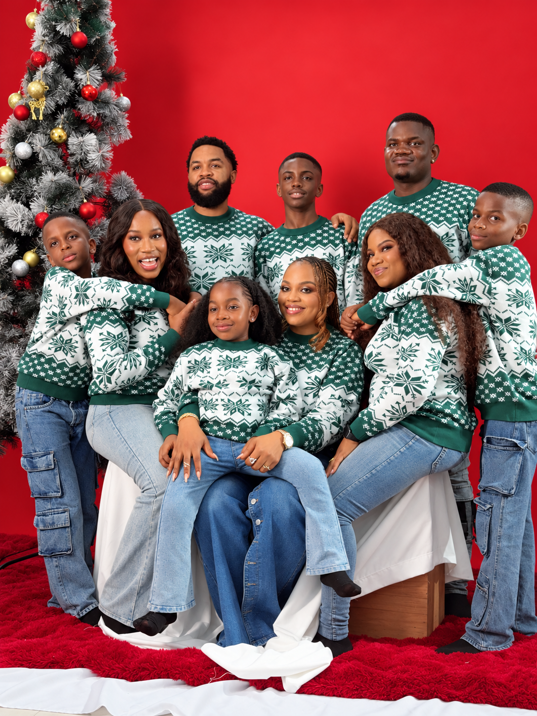 W08 GREEN CHRISTMAS SWEATER