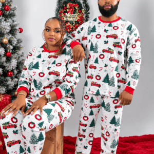 UC-023 WHITE TREE CHRISTMAS PYJAMAS - XLARGE (SIZE16-18)