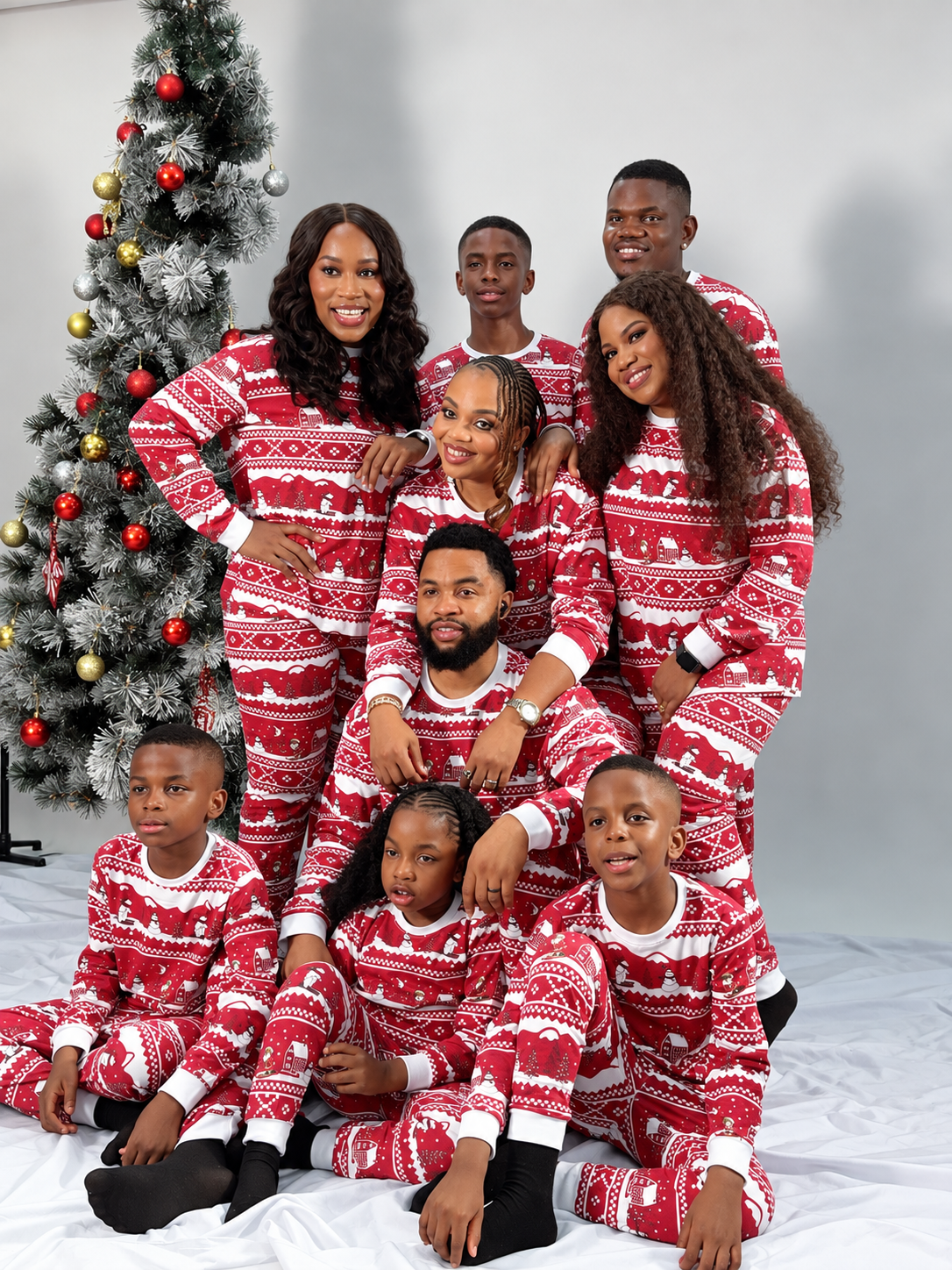 UC-022 WINE SNOW CHRISTMAS PYJAMAS