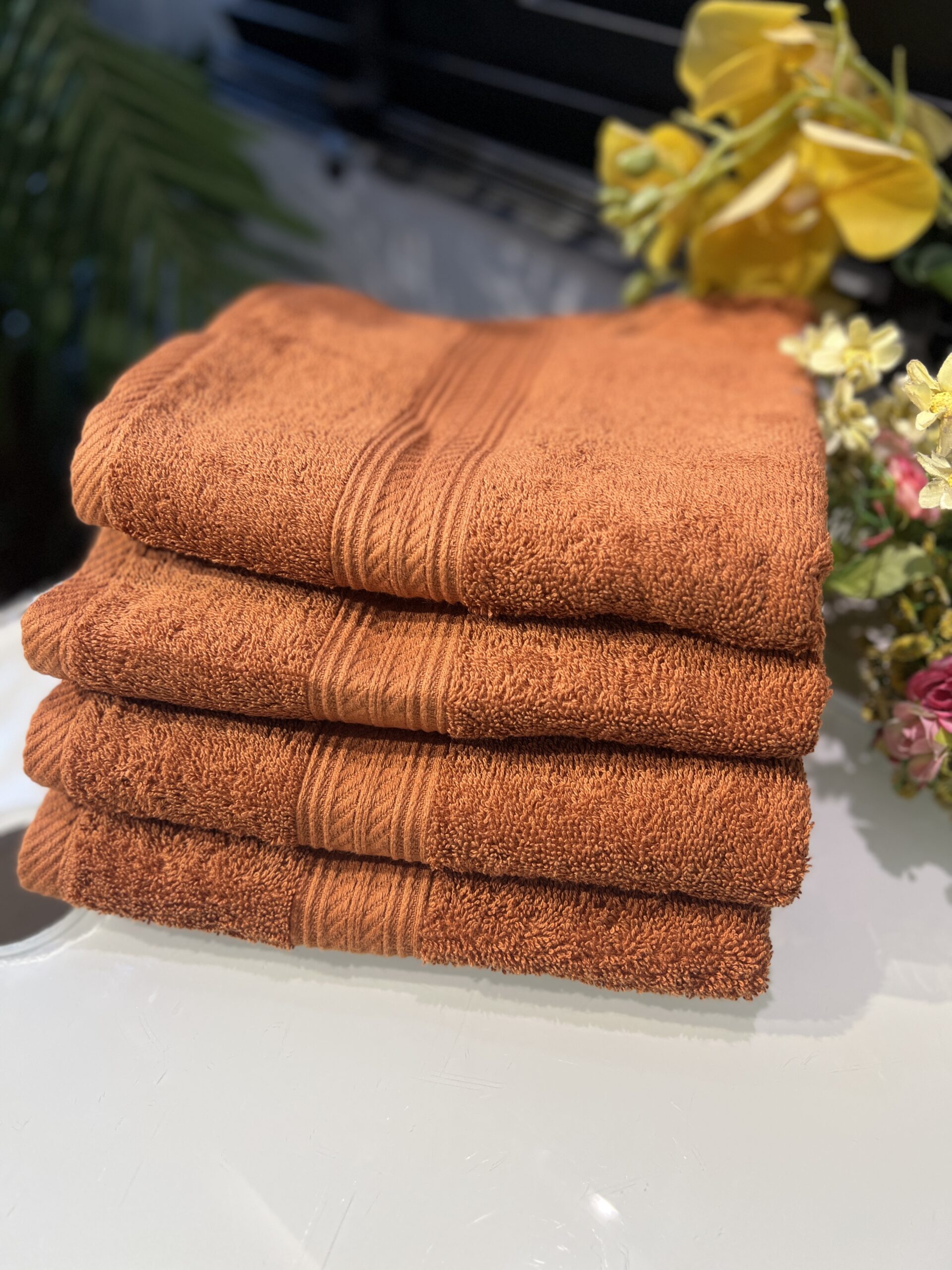 PREMIUM SOFT BURNT ORANGE EXTRA LARGE TOWEL 34/70 INCHES