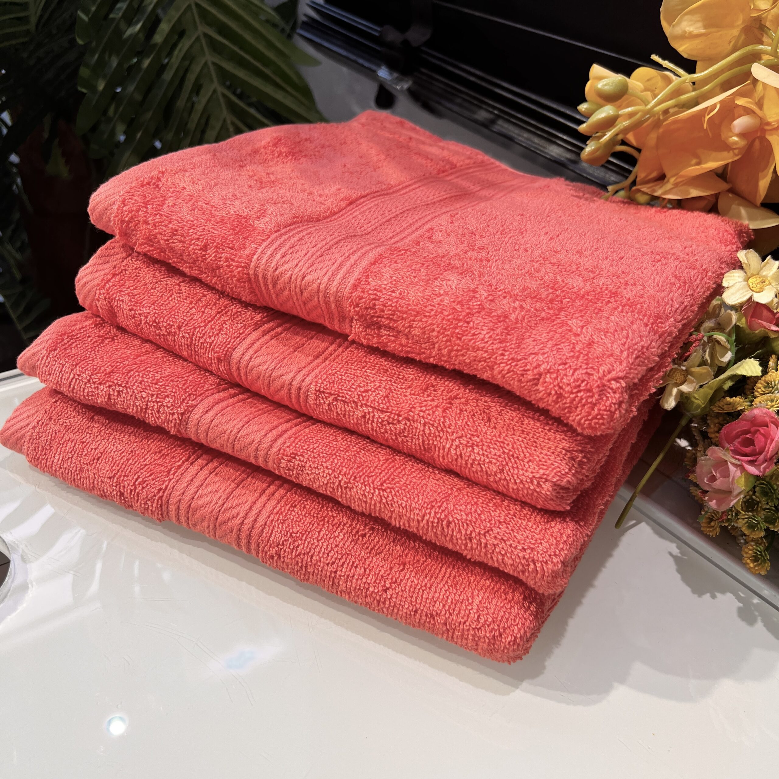 PREMIUM SOFT BATH PEACH LARGE TOWEL 27/54 INCHES
