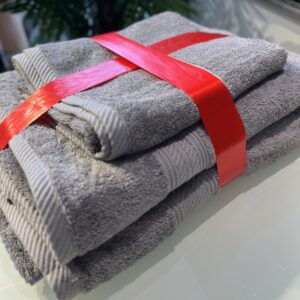 3in1 PREMIUM SOFT GRAY TOWEL (contains Extra large, large and medium towel)