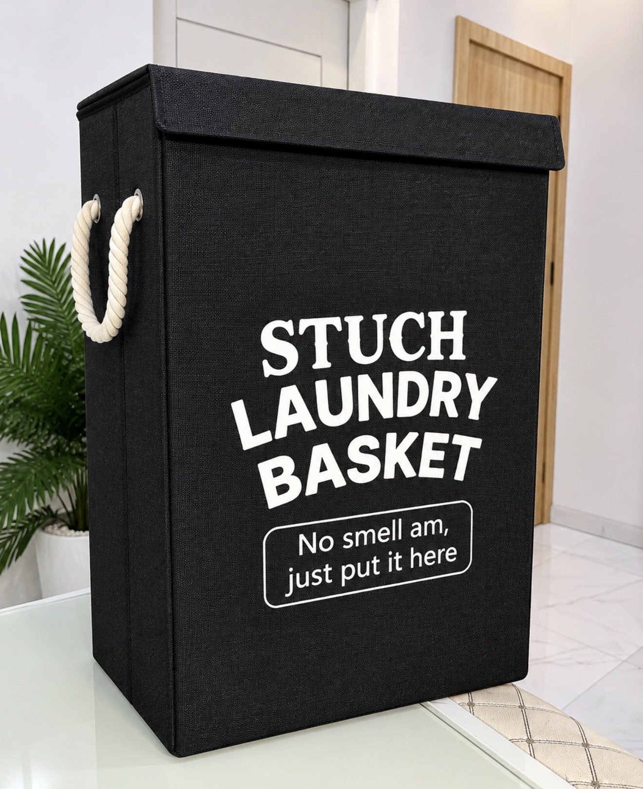 B2 BLACK BOX FOLDABLE LAUNDRY BASKET