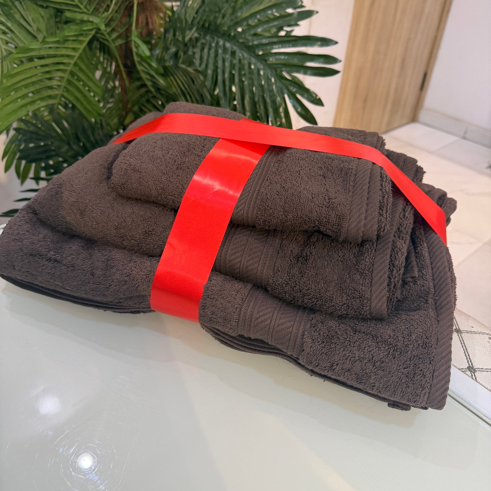 3in1 PREMIUM SOFT COFFE BROWN TOWEL (contains Extra large, large and medium towel)