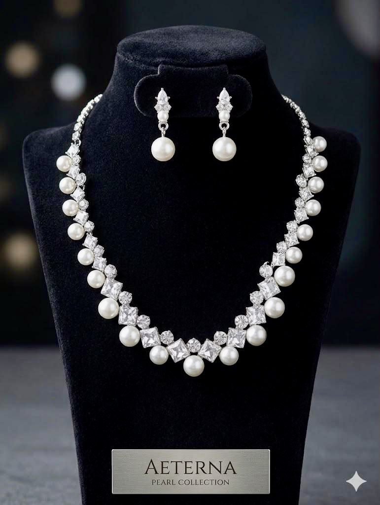 PEARLS NECKLACE SET (NECKLACE AND EARRINGS )170