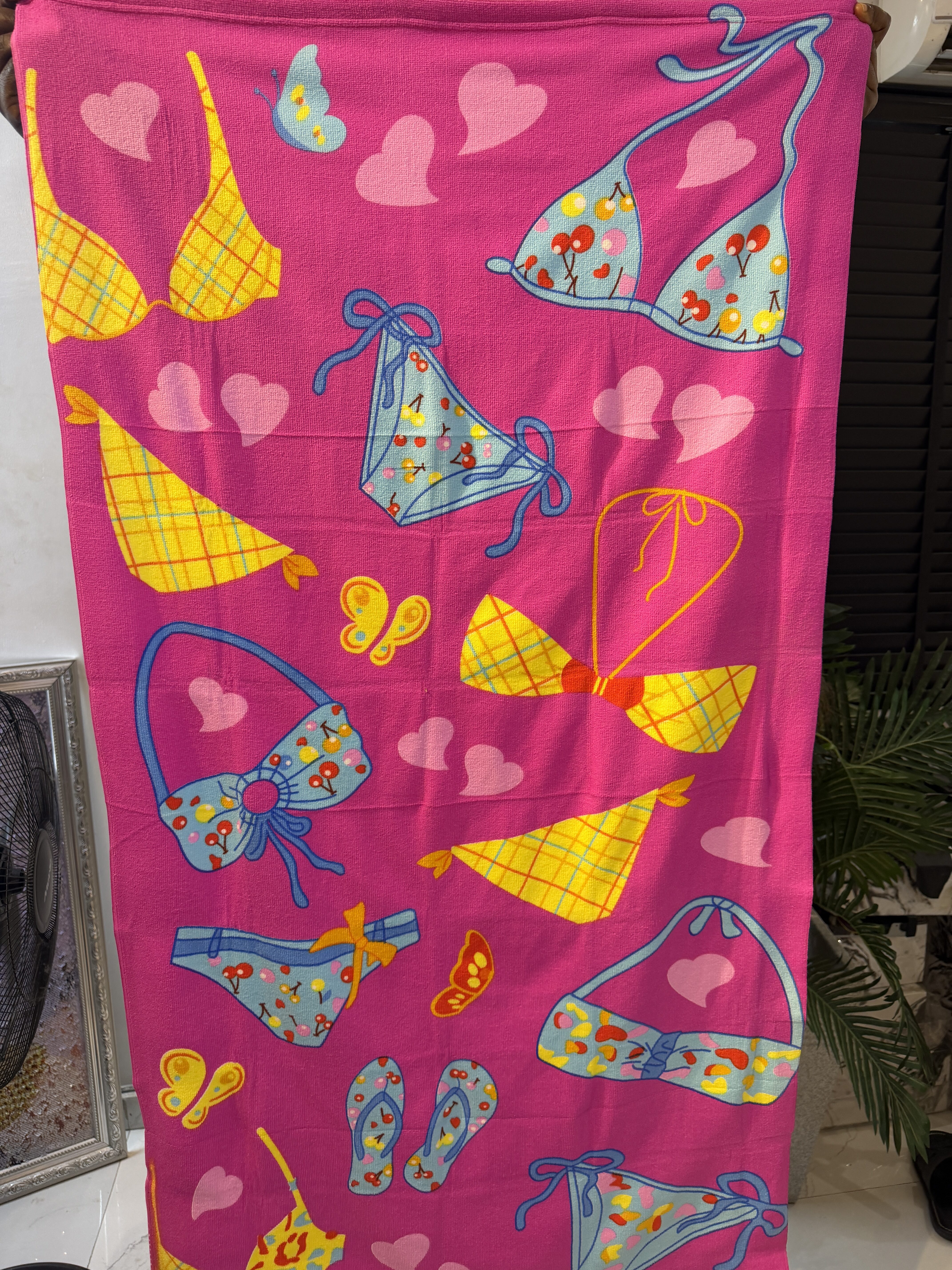 PINK GIRL BEACH LARGE TOWEL 28/51 INCHES