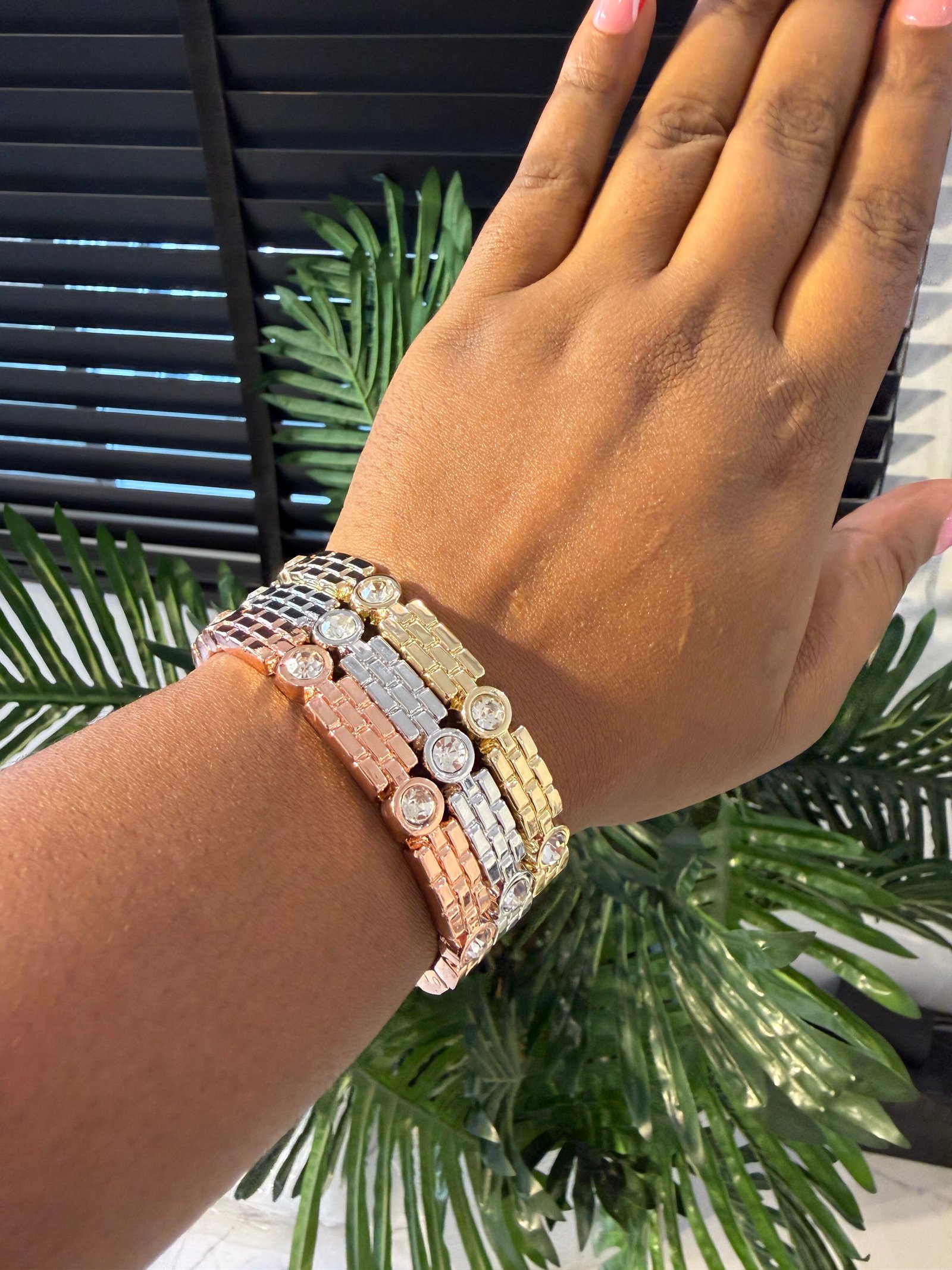 STACK BRACELET (3 BRACELET SILVER, GOLD AND ROSEGOLD) 008