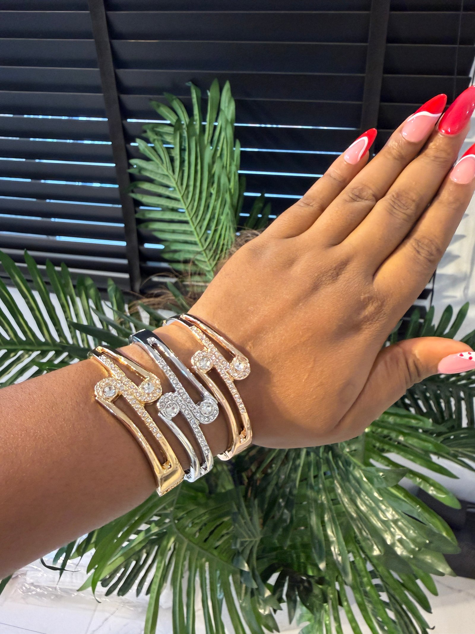 STACK BRACELET (3 BRACELET SILVER, GOLD AND ROSEGOLD) 009