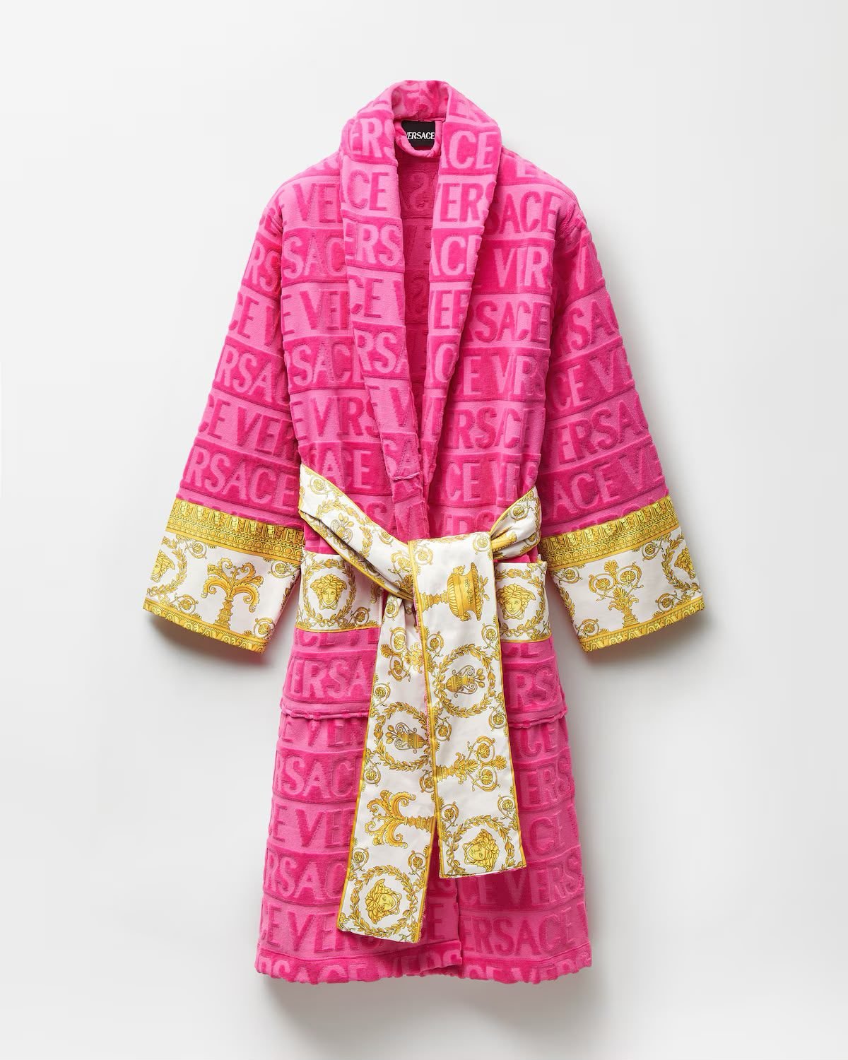 YELLOW 100% COTTON ORIGINAL VERSACE LUXURY BATHROBES