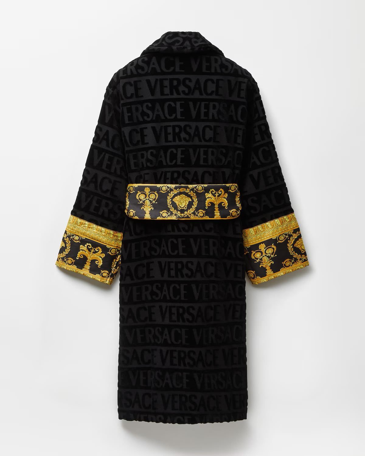 BLACK 100% COTTON ORIGINAL VERSACE LUXURY BATHROBE (DELIVERY IN 10-15 WORKING DAYS) - Image 4