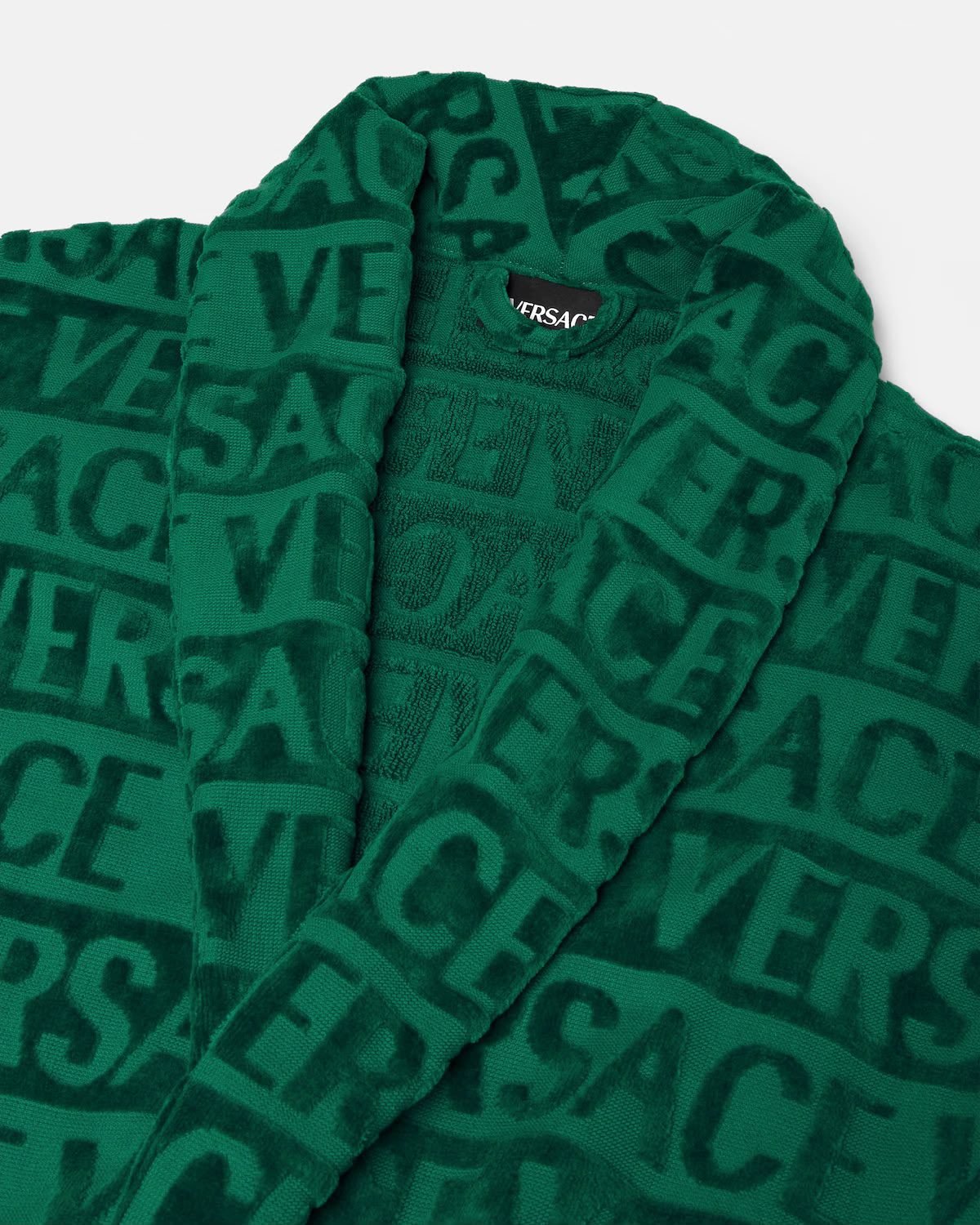 GREEN 100% COTTON ORIGINAL VERSACE LUXURY BATHROBE (DELIVERY IN 10-15 WORKING DAYS) - Image 2