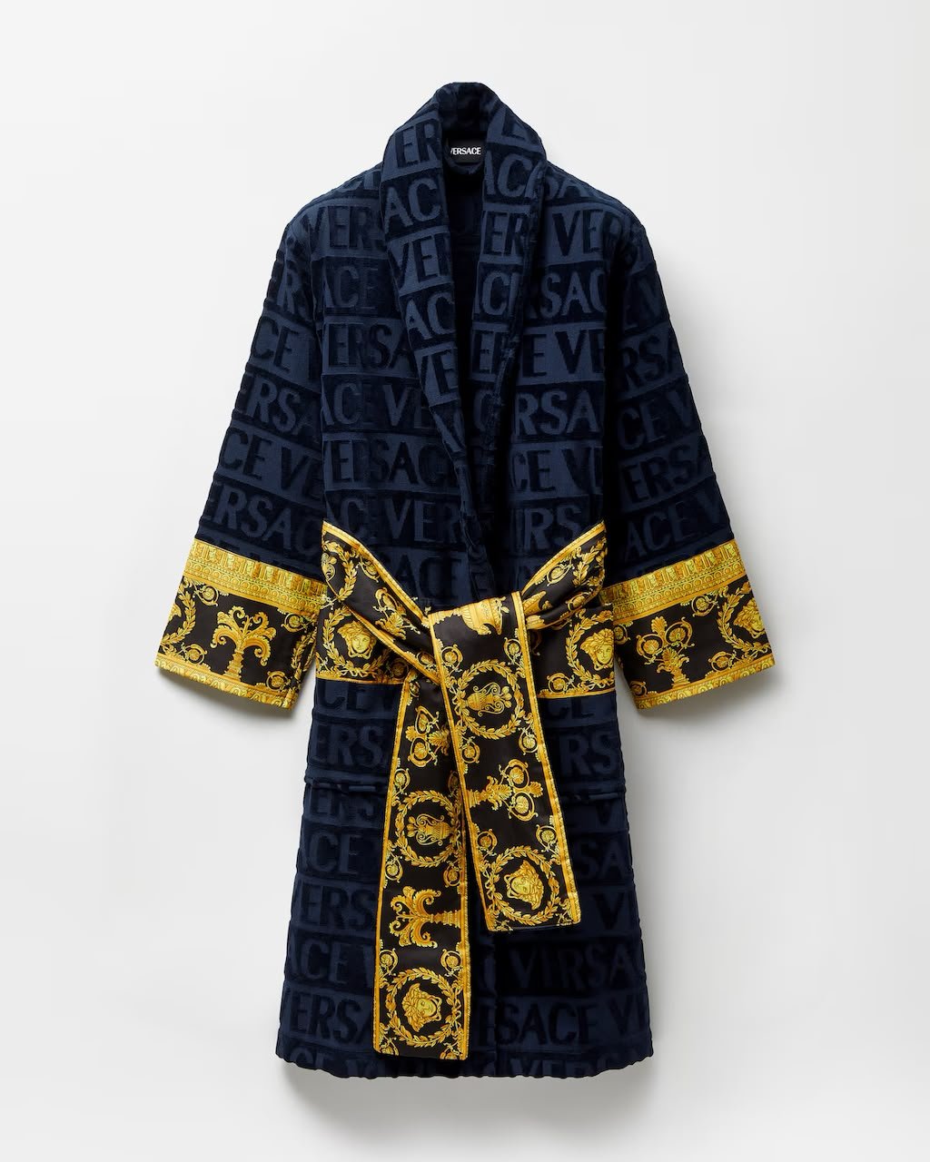 BLUE 100% COTTON ORIGINAL VERSACE LUXURY BATHROBE (DELIVERY IN 10-15 WORKING DAYS) (Copy)
