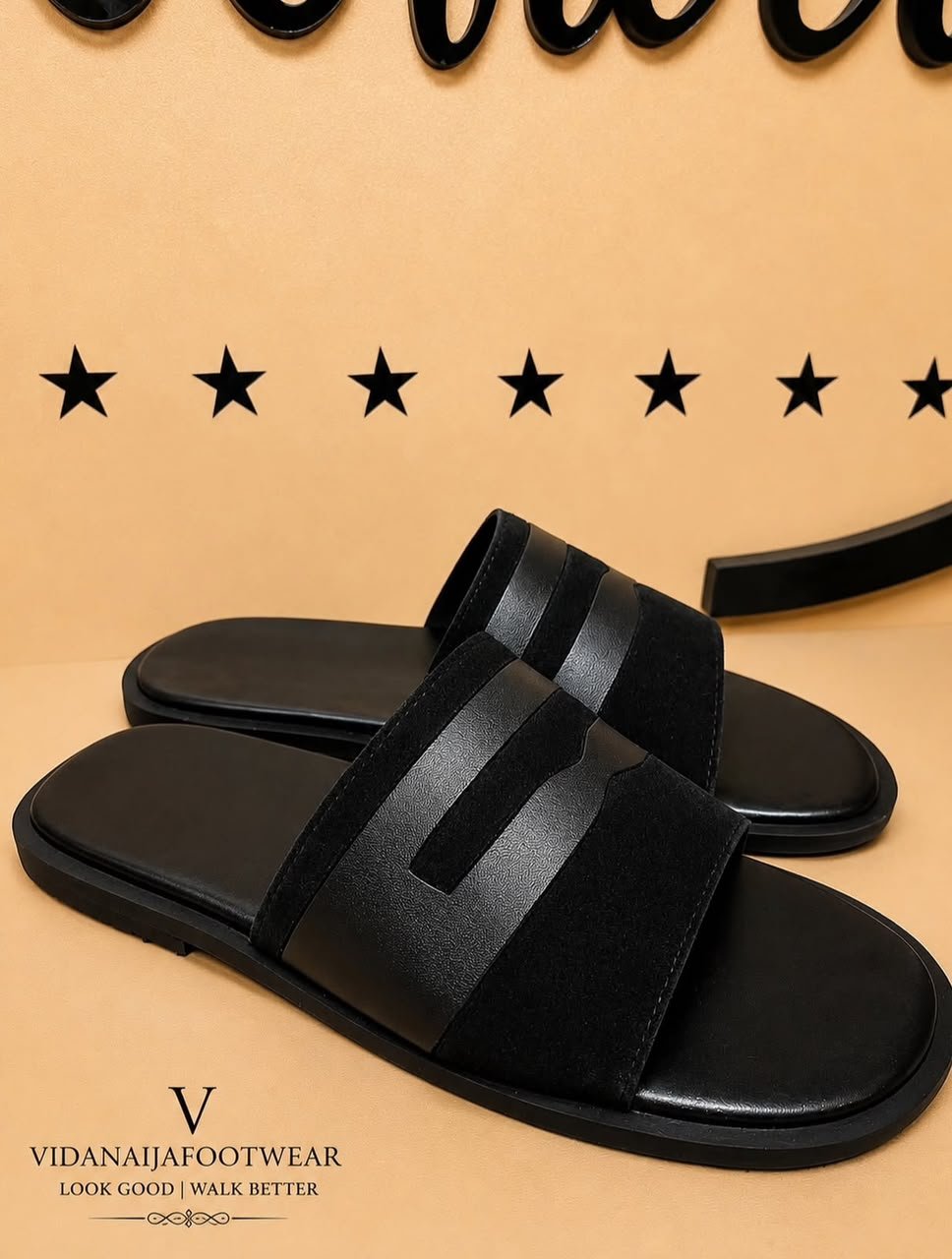 BLACK MALE SLIPPERS SIZE 45 002