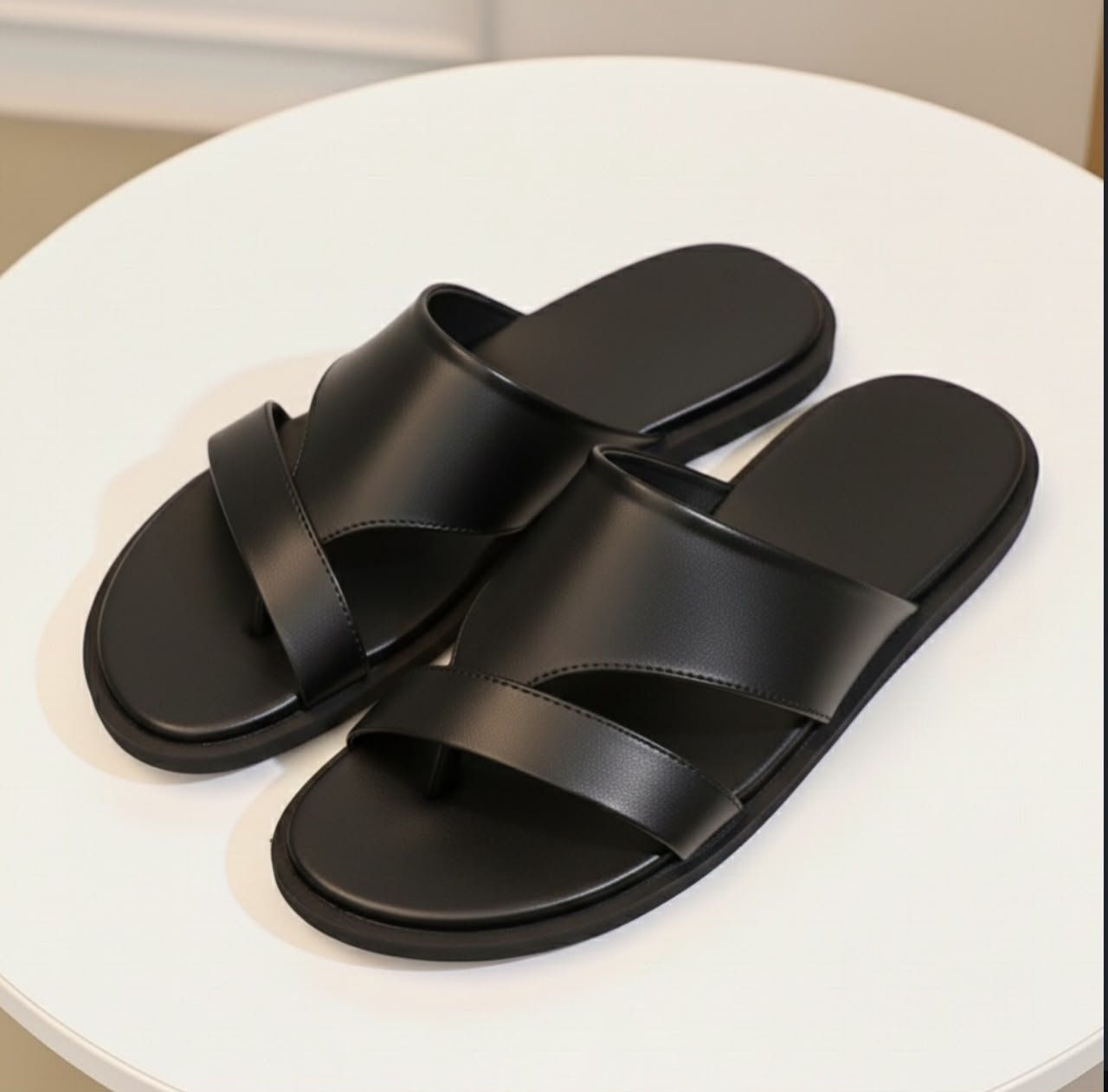 BLACK MALE SLIPPERS SIZE 45 001